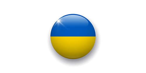 Button mit Ukraine-Flagge
