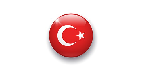 Button mit Türkei-Flagge